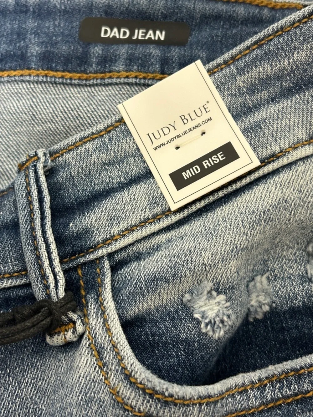 Judy Blue Mid Rise Dad Jeans Cell Phone Pocket Style 82540 NWT Women’s Size 9/29 - Picture 8 of 10